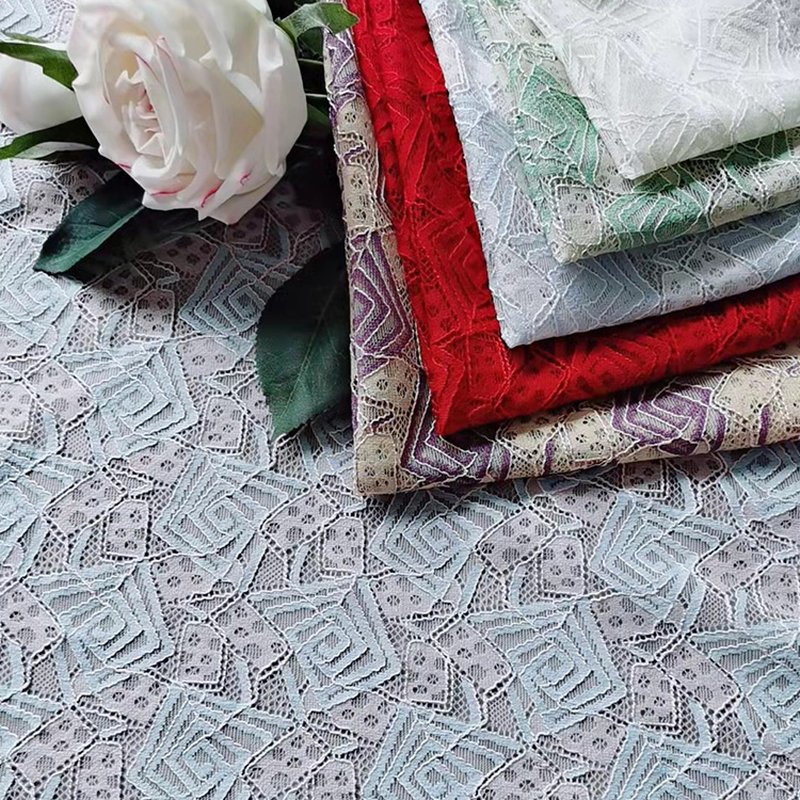 Lace Fabric Dress Nylon Warp Knit for Women's Wear Wholesale Supplier 6